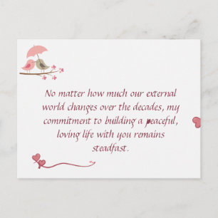 Cute Love Birds Postcard Shared Future & Growth