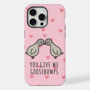 Cute Love Birds Sticker You Give Me Goosebumps iPhone 15 Pro Max Case