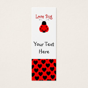 Cute Love Bug Heart Ladybug Bookmark