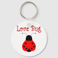 Cute Love Bug Heart Ladybug Keychain