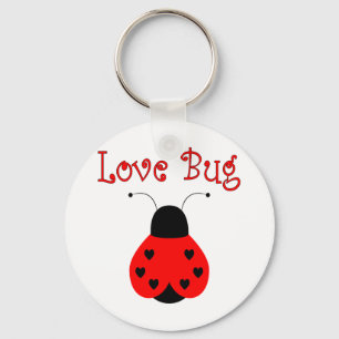 Cute Love Bug Heart Ladybug Keychain