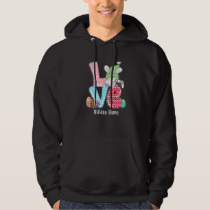 Cute LOVE Bunny Gnome Video Game Eggs Hunting East Hoodie