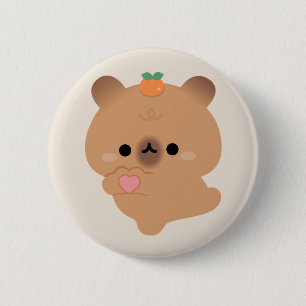 Cute Love Capybara 6 Cm Round Badge