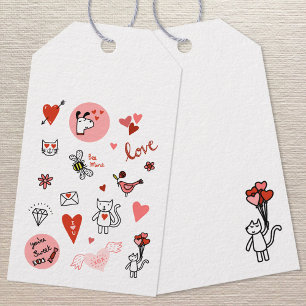 Cute Love Cartoon Gift Tags