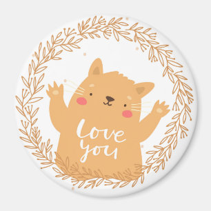 Cute Love Cat Magnet