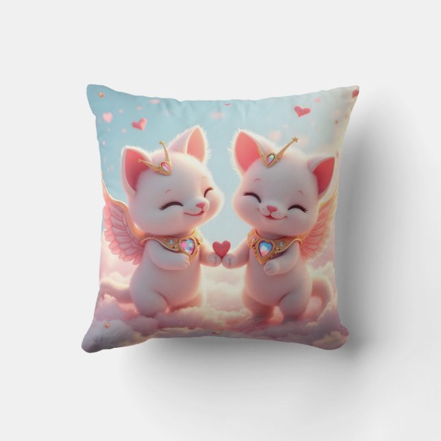 Cute Love Cats Cushion (Back)