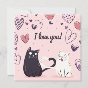 Cute Love Cats Holiday Card