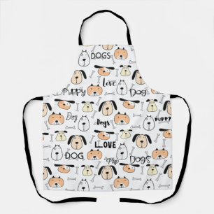 Cute Love Dogs Apron