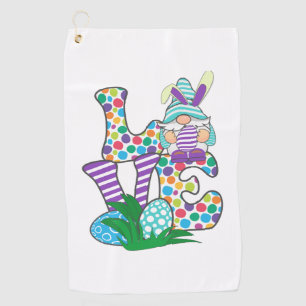 Cute Love Easter Bunny Shirt Egg Hunting Easter Gn Golf Towel