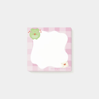 Cute love frog sticky notes, back to school post-it notes
