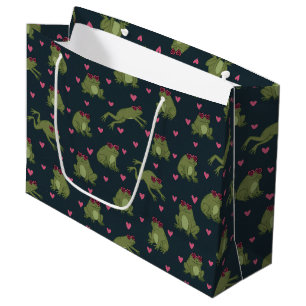 Cute Love Frogs Large Gift Bag