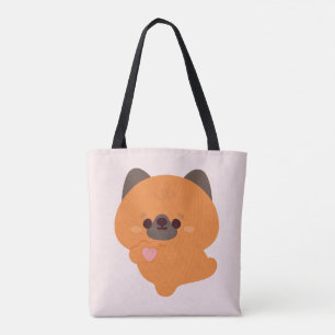 Cute Love German Shepherd Puppy Tote Bag