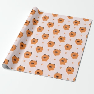 Cute Love German Shepherd Puppy Wrapping Paper