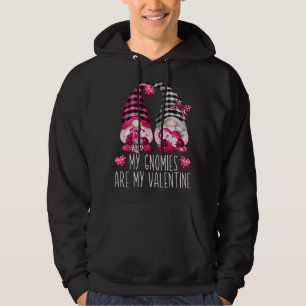 Cute Love Gnome Design For Valentines Day And Sing Hoodie
