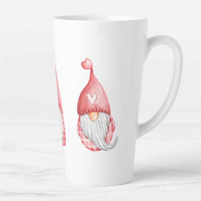 Cute Love Gnomes Valentines Holiday    Latte Mug (Right)