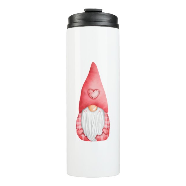 Cute Love Gnomes Valentines Holiday Thermal Tumbler (Front)