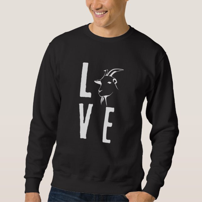 Cute Love Goat Farmer Animals Sweatshirt (Front)
