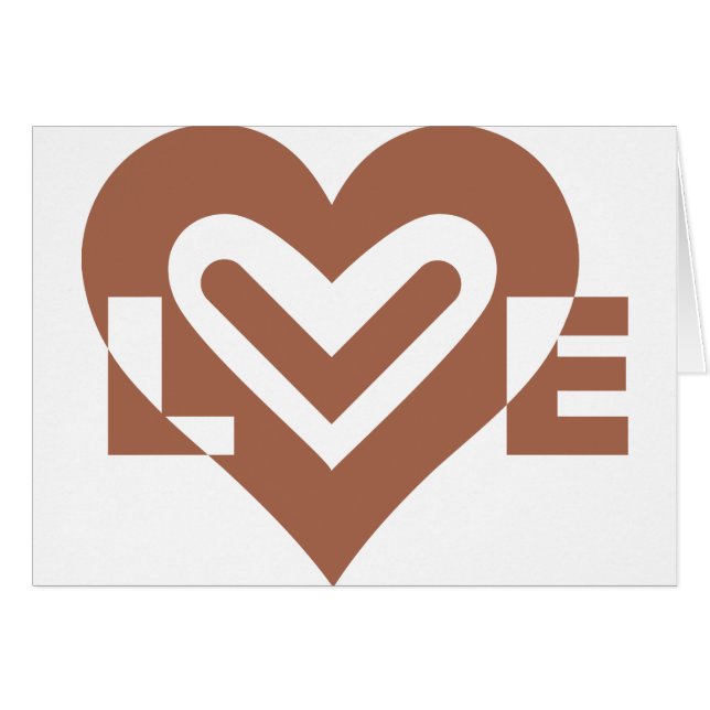 Cute Love Graphic Chocolate Brown (Front Horizontal)