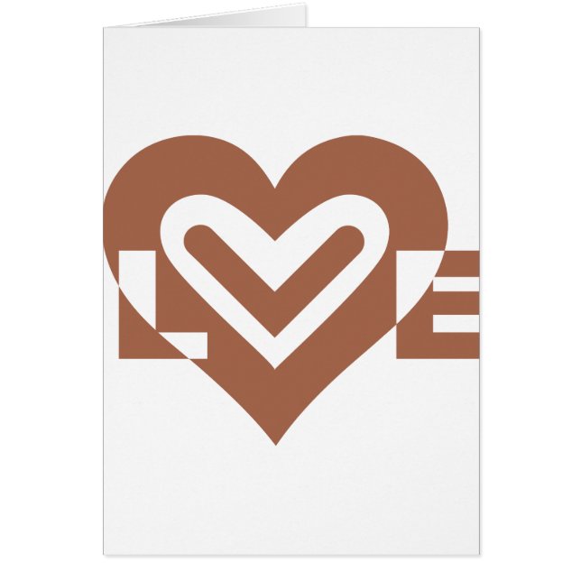Cute Love Graphic Chocolate Brown (Front)