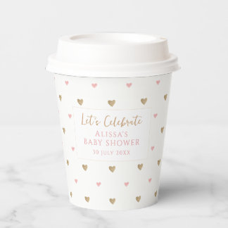 Cute Love Heart Baby Shower Coffee Paper Cups