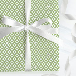 Cute Love Heart Lattice Mesh Pretty Green Birthday Wrapping Paper