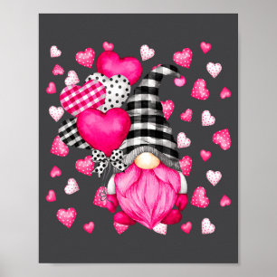 Cute Love Heart Pattern For Her Nk Valentines Gnom Poster