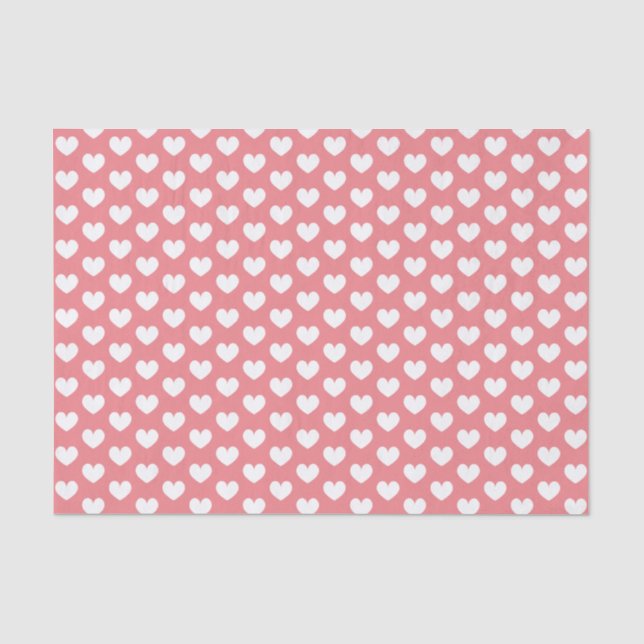 Cute love heart pattern gift box filler tissue paper (Front)