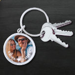 Cute Love Heart Photo Couples Personalised Names<br><div class="desc">Cute Love Heart Photo Couples Personalised Names Keychain features your favourite photo with a love heart and personalised with your names in modern white script. Personalise by editing the text in the text box provided and adding your own picture. Perfect gifts for couples, girlfriend, wife, sweetheart and more for birthday,...</div>