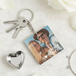Cute Love Heart Photo Couples Personalized Names Key Ring<br><div class="desc">Cute Love Heart Photo Couples Personalized Names Keychain features your favorite photo with a love heart and personalized with your names in modern white script. Personalize by editing the text in the text box provided and adding your own picture. Perfect gifts for couples, girlfriend, wife, sweetheart and more for birthday,...</div>
