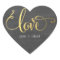 CUTE LOVE HEART SEAL modern gold foil chalkboard