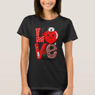 Cute Love Heart Stethoscope Pharmacy Tech Life Val T-Shirt