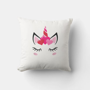Cute Love Heart Unicorn Valentines Day Top T-Shirt Cushion