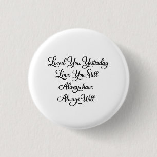 cute love heart valentines day 3 cm round badge
