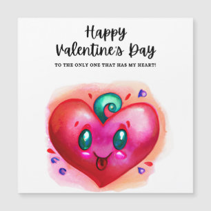Cute Love Heart Valentine's day  magnetic card