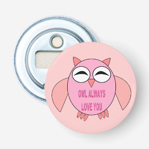 Cute Love Message Owl Bottle Opener
