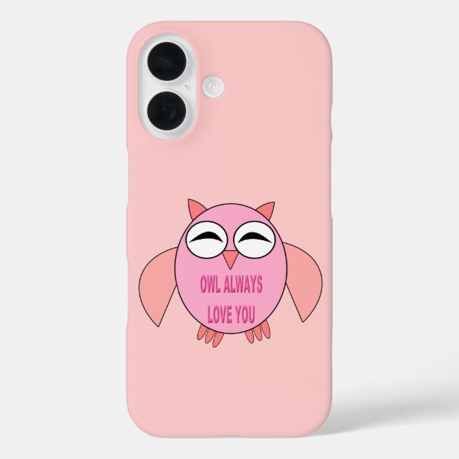 Cute Love Message Owl Case-Mate iPhone Case (Back)