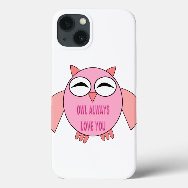 Cute Love Message Owl iPad Case (Back)