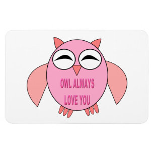 Cute Love Message Owl Magnet
