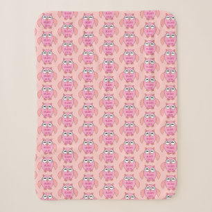 Cute Love Message Owl Sherpa Blanket