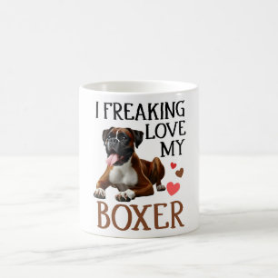 Cute Love My Boxer Dog Coffee Mug