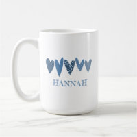 Cute Love Name Hearts Cobalt Navy Blue