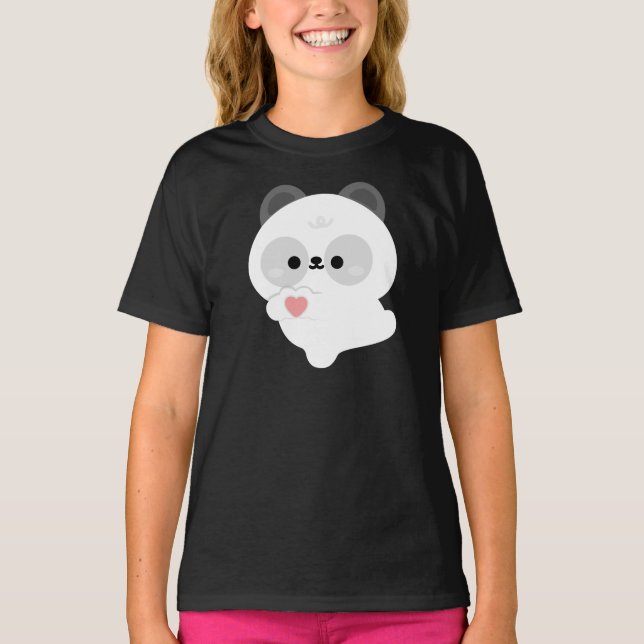 Cute Love Panda T-Shirt (Front)