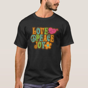 Cute Love Peace Joy Peace Hippie Lovers Vintage Re T-Shirt