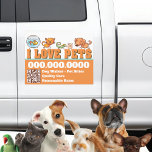 Cute Love Pets Sitting Animal Care Dog Walking<br><div class="desc">Let your business stand out with this cute and adorable I Love Pets car magnet. Perfect for Pet Sitters, Dog Walkers, and Veterinarian Animal Care. Features a fish, cat, iguana, hamster and dog to represent some of the small animals that you care about. Modern and unique design to help catch...</div>
