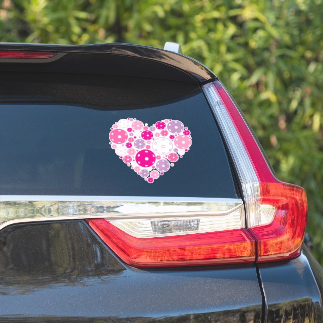 Cute Love pickleball car sticker (Car Side)