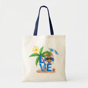 Cute Love Pineapple  Tote Bag