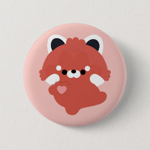 Cute Love Red Panda 6 Cm Round Badge