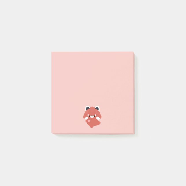 Cute Love Red Panda Post-it Notes (Front)