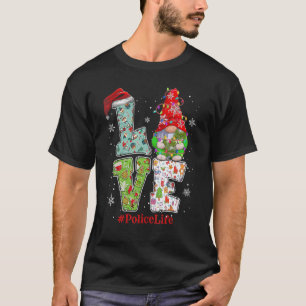 Cute LOVE Soccer Christmas Gnome Xmas Soccer Lover T-Shirt