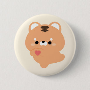 Cute Love Tiger 6 Cm Round Badge